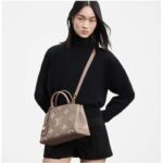 Louis Vuitton LV Unisex Petit Palais Handbag Tourterelle Crème Embossed Grained Cowhide Leather – Bild 10