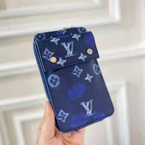 Louis Vuitton LV Unisex Phone Pouch Ink Watercolor Cowhide Leather (5)