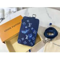 Louis Vuitton LV Unisex Phone Pouch Ink Watercolor Cowhide Leather