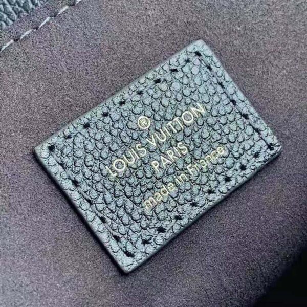 Louis Vuitton LV Unisex Pochette Metis Bag Navy Nacre Embossed Grained Cowhide Leather (9)