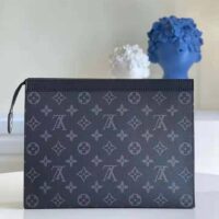 Louis Vuitton LV Unisex Pochette Voyage MM Monogram Eclipse Coated Canvas