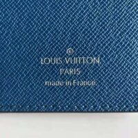 Louis Vuitton LV Unisex Pocket Organizer Monogram Eclipse Coated Canvas Blue Cowhide Leather