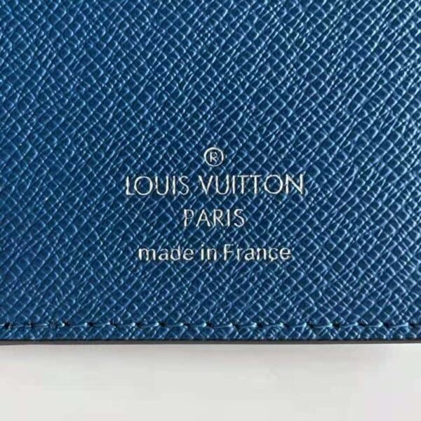 Louis Vuitton LV Unisex Pocket Organizer Monogram Eclipse Coated Canvas Blue Cowhide Leather (1)