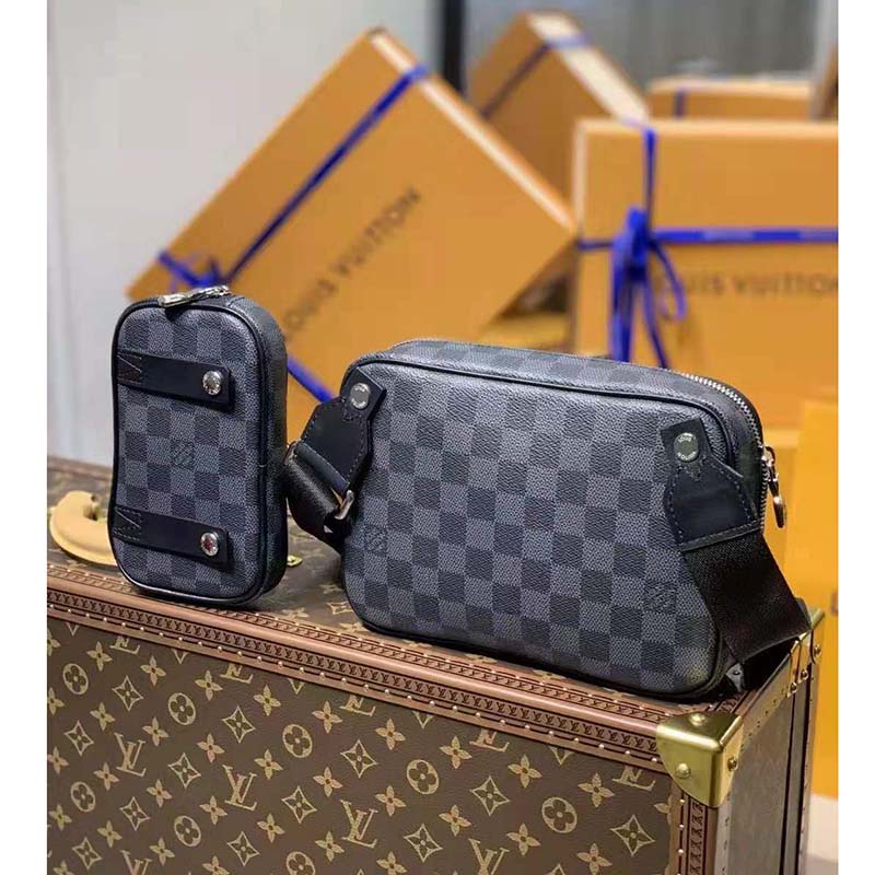 Louis Vuitton LV Men Scott Messenger Damier Graphite N50018 Shoulder Bag -  LULUX