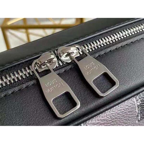 Louis Vuitton LV Unisex Sirius Briefcase Messenger Bag Graphite Cowhide Leather (13)