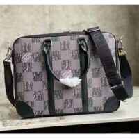 Louis Vuitton LV Unisex Sirius Briefcase Messenger Bag Graphite Cowhide Leather