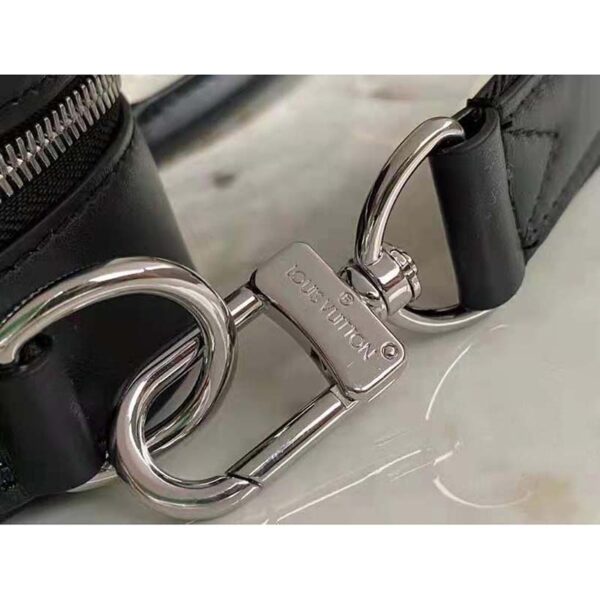 Louis Vuitton LV Unisex Sirius Briefcase Messenger Bag Graphite Cowhide Leather (4)