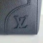 Louis Vuitton LV Unisex Slim Briefcase Black Taiga Cowhide Leather LV Signature - Image 8