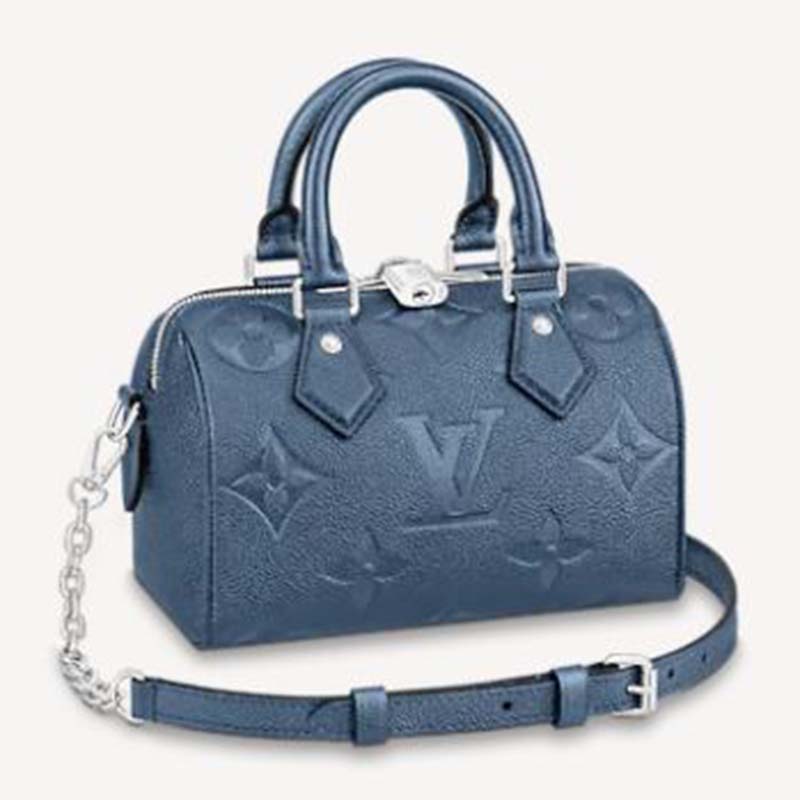 Louis Vuitton LV x KY Speedy Bandouliere 20 Blue/White in Embossed