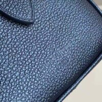 Louis Vuitton LV Unisex Speedy Bandoulière 20 Navy Nacre Embossed Grained Cowhide Leather