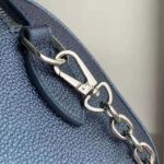 Louis Vuitton LV Unisex Speedy Bandoulière 20 Navy Nacre Embossed Grained Cowhide Leather - Imagen 9