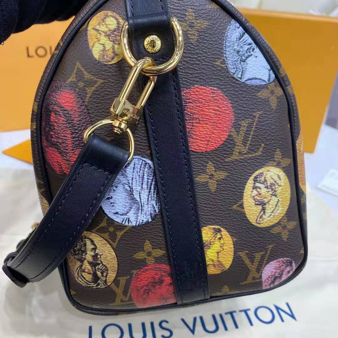 Bolso Louis Vuitton X Fornasetti Monograma Lienzo Cameo Speedy Bandoulière  25