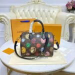 Louis Vuitton LV Unisex Speedy Bandoulière 25 Handbag Monogram Cameo Printed Canvas Cowhide - Bild 2