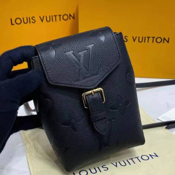 Louis Vuitton LV Unisex Tiny Backpack Black Monogram Empreinte Embossed Supple Grained Cowhide (4)