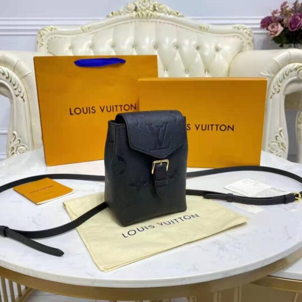 Louis Vuitton LV Unisex Tiny Backpack Black Monogram Empreinte Embossed Supple Grained Cowhide (5)