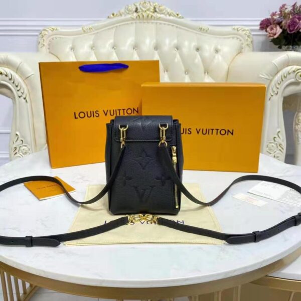 Louis Vuitton LV Unisex Tiny Backpack Black Monogram Empreinte Embossed Supple Grained Cowhide (6)