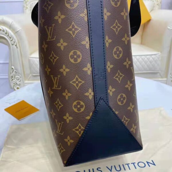 Louis Vuitton LV Unisex WeekEnd Tote GM Monogram Macassar Coated Canvas Cowhide Leather (11)