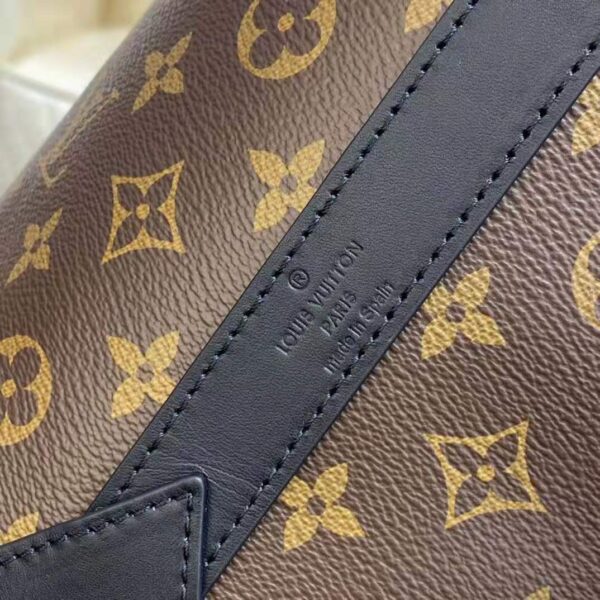 Louis Vuitton LV Unisex WeekEnd Tote GM Monogram Macassar Coated Canvas Cowhide Leather (12)