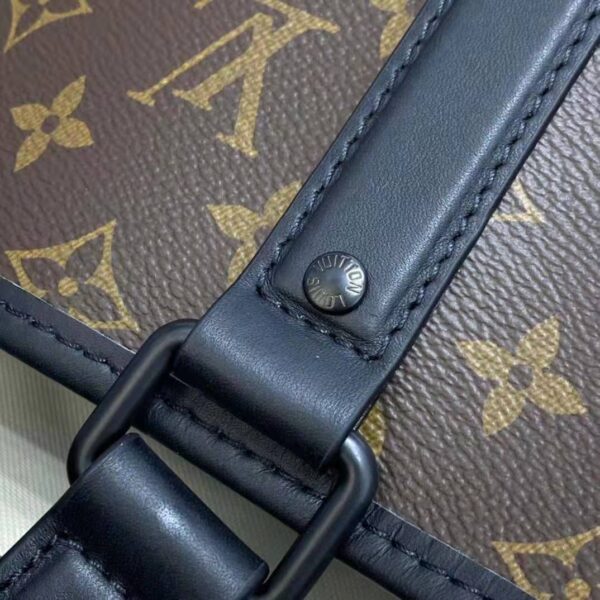 Louis Vuitton LV Unisex WeekEnd Tote GM Monogram Macassar Coated Canvas Cowhide Leather (14)