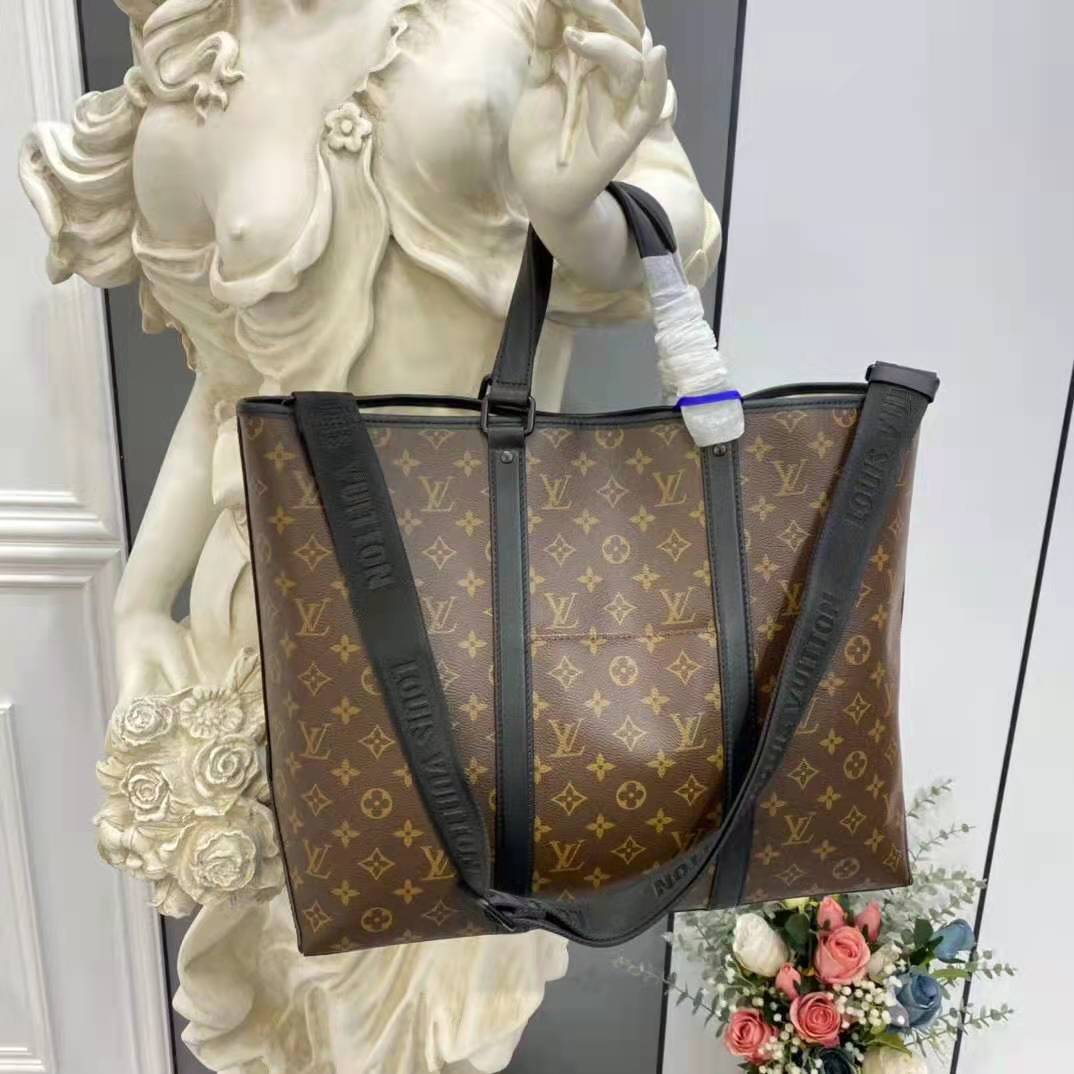 Louis Vuitton Weekend Tote NM Optic White in Monogram Coated Canvas/Taiga  Cowhide Leather with Palladium-tone - US