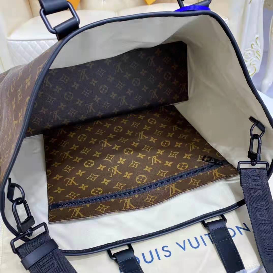 Louis Vuitton LV Unisex WeekEnd Tote GM Monogram Macassar Coated Canvas  Cowhide Leather - LULUX