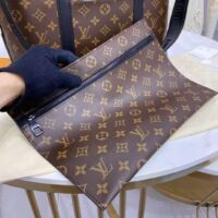Louis Vuitton LV Unisex WeekEnd Tote PM Monogram Macassar Coated Canvas Cowhide Leather