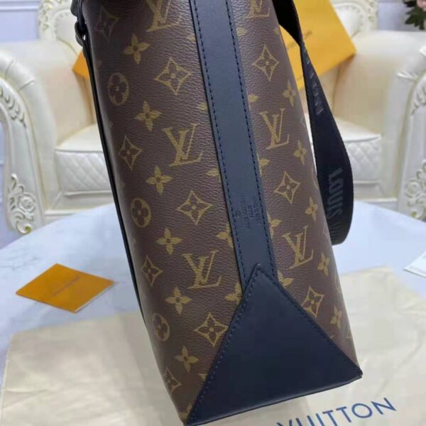 Louis Vuitton LV Unisex WeekEnd Tote PM Monogram Macassar Coated Canvas Cowhide Leather (7)