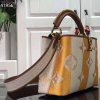 Louis Vuitton LV Women Capucines BB Handbag Yellow Smooth Calfskin and Embroidered Canvas