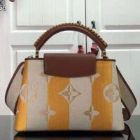 Louis Vuitton LV Women Capucines BB Handbag Yellow Smooth Calfskin and Embroidered Canvas
