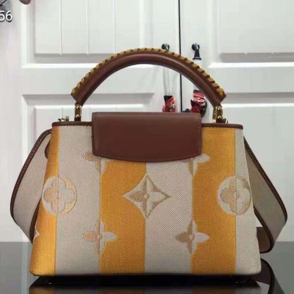 Louis Vuitton LV Women Capucines BB Handbag Yellow Smooth Calfskin and Embroidered Canvas (3)