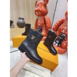 Louis Vuitton LV Women Downtown Ankle Boot Black Embossed Calf Leather 3 cm Heel - immagine 5