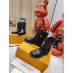 Louis Vuitton LV Women Downtown Ankle Boot Black Embossed Calf Leather 3 cm Heel - immagine 3