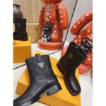 Louis Vuitton LV Women Downtown Ankle Boot Black Embossed Calf Leather 3 cm Heel - immagine 8