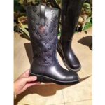 Louis Vuitton LV Women Downtown Ankle Boot Black Embossed Calf Leather Leather Outsole - immagine 4