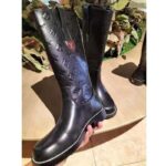 Louis Vuitton LV Women Downtown Ankle Boot Black Embossed Calf Leather Leather Outsole - immagine 3