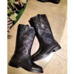 Louis Vuitton LV Women Downtown Ankle Boot Black Embossed Calf Leather Leather Outsole - immagine 2