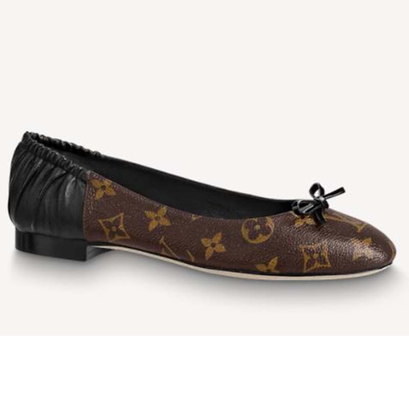 Louis Vuitton - Flirty Monogram Canvas Patent Ballerinas Noir 39