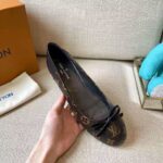 Louis Vuitton LV Women Joy Ballerina Black Patent Monogram Canvas Lambskin - Image 11