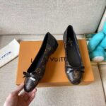 Louis Vuitton LV Women Joy Ballerina Black Patent Monogram Canvas Lambskin - Image 8