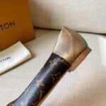 Louis Vuitton LV Women Joy Ballerina Gold Patent Monogram Canvas Metallic Lambskin - Bild 12