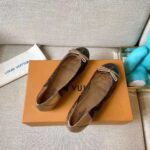 Louis Vuitton LV Women Joy Ballerina Gold Patent Monogram Canvas Metallic Lambskin - Bild 5