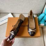 Louis Vuitton LV Women Joy Ballerina Gold Patent Monogram Canvas Metallic Lambskin - Bild 9