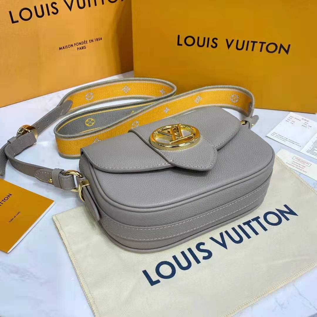 Túi xách Louis Vuitton Pont 9 siêu cấp da bò màu cam size 23 cm