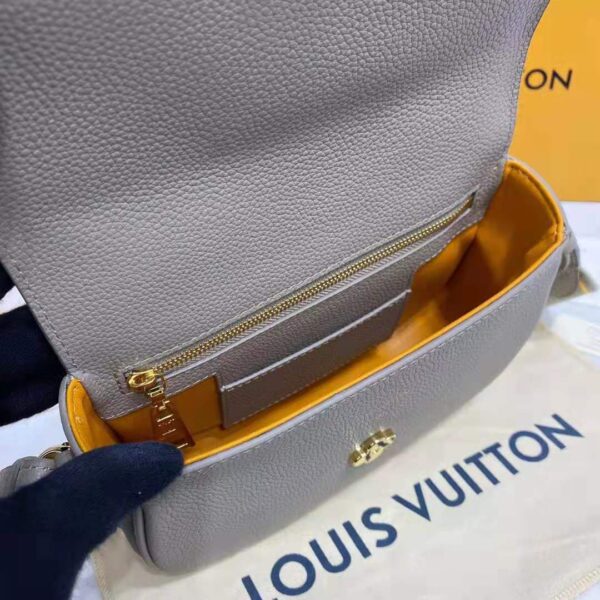 Louis Vuitton LV Women LV Pont 9 Soft MM Gris Taupe Summer Gold Grained Calfskin (4)