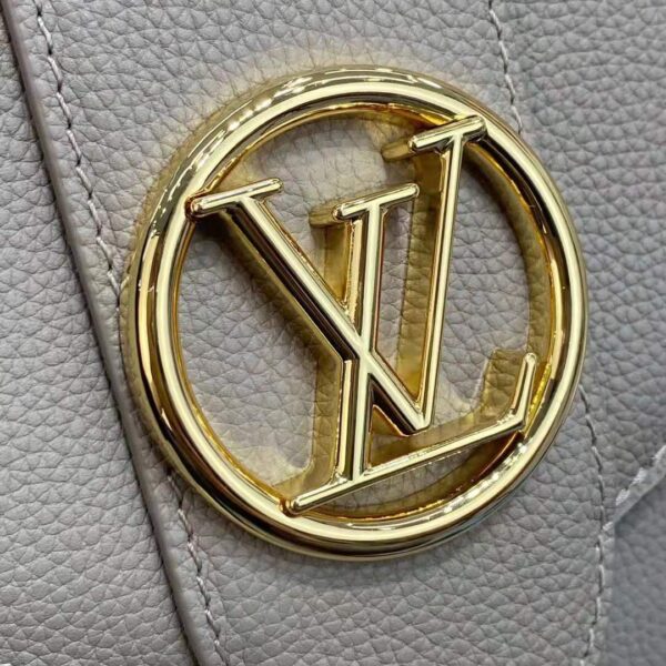 Louis Vuitton LV Women LV Pont 9 Soft MM Gris Taupe Summer Gold Grained Calfskin (7)