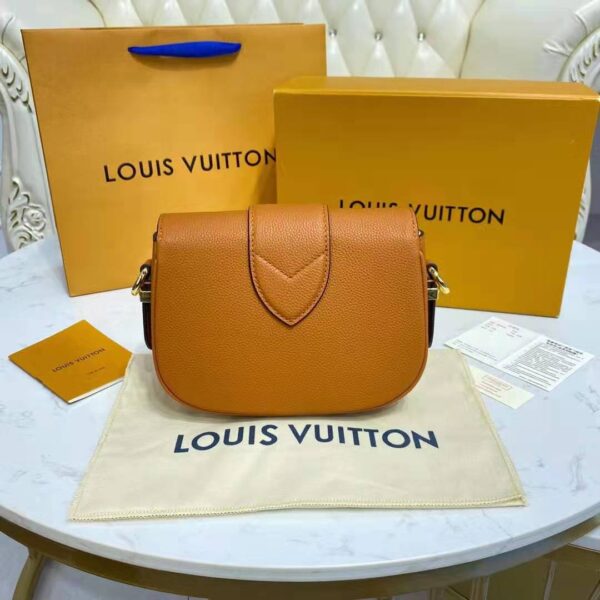 Louis Vuitton LV Women LV Pont 9 Soft MM Sienne Dorée Mocaccino Grained Calfskin Smooth Cowhide (8)