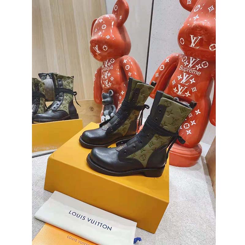 WMNS) LOUIS VUITTON Laureate boots 'Brown yellow' 1A5NO9 - KICKS CREW