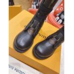 Louis Vuitton LV Women Laureate Platform Desert Boot Khaki Green Embroidered Nylon Suede Calf – Image 7