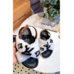 Louis Vuitton LV Women Paseo Flat Comfort Mule Beige Shearling and Calf Leather - Image 8