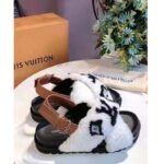 Louis Vuitton LV Women Paseo Flat Comfort Mule Beige Shearling and Calf Leather - Image 2